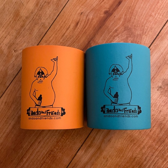 Ando and Friends Other - Ando and Friends Orange and Blue Koozie Drink Holders